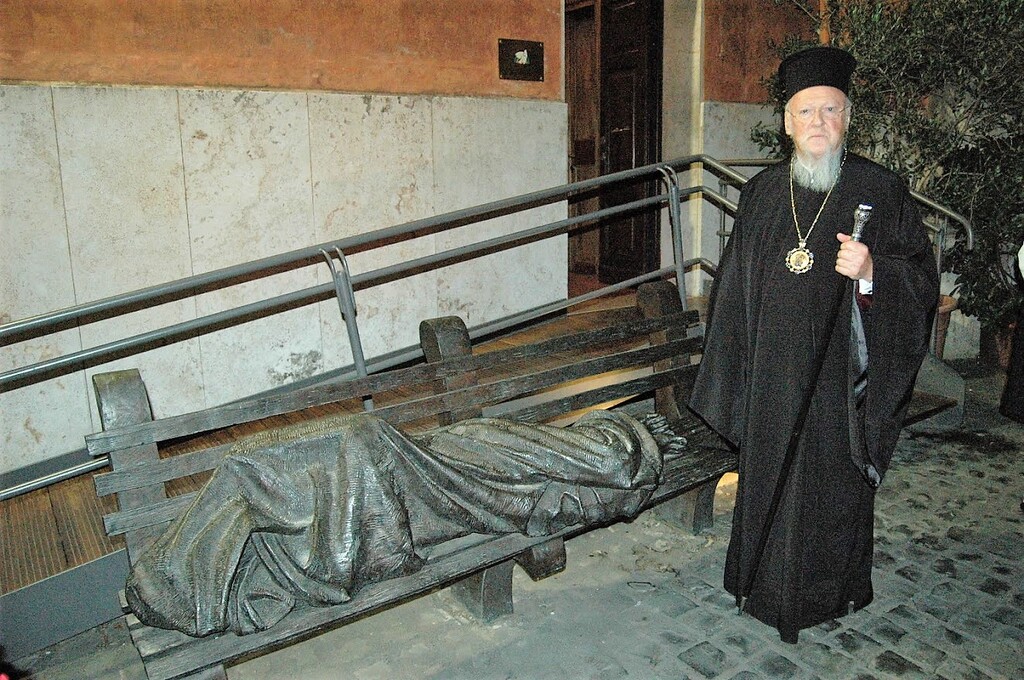 Ecumenical Patriarch Bartholomew I at Sant'Egidio on the vigil of the meeting 